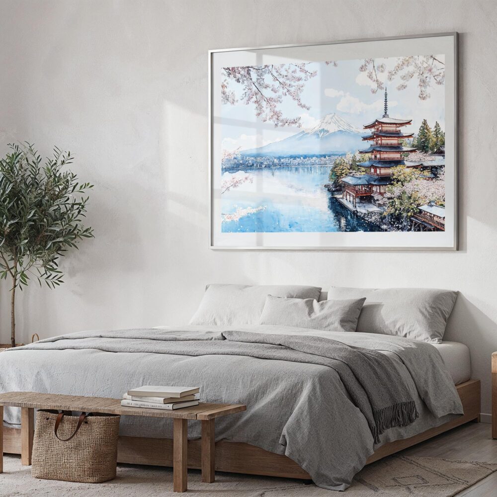 04 - Japan Mount Fuji Watercolor Art - Horizontal Art - Digital Download - Bedroom.jpg 04 - Japan Mount Fuji Watercolor Art - Horizontal Art - Digital Download - Bedroom.jpg
