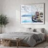 04 - Japan Mount Fuji Watercolor Art - Horizontal Art - Digital Download - Bedroom.jpg