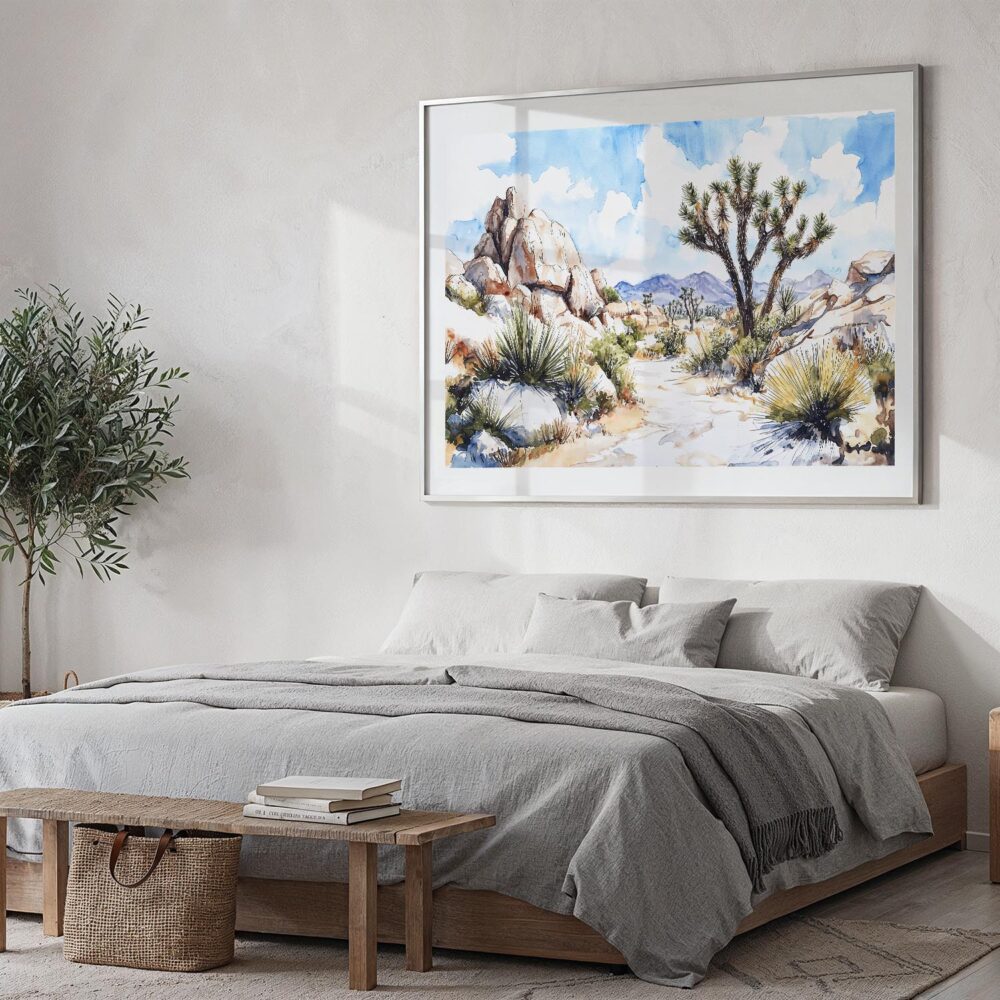 04 - Joshua Tree National Park Watercolor - Horizontal Art - Digital Download - Bedroom.jpg 04 - Joshua Tree National Park Watercolor - Horizontal Art - Digital Download - Bedroom.jpg