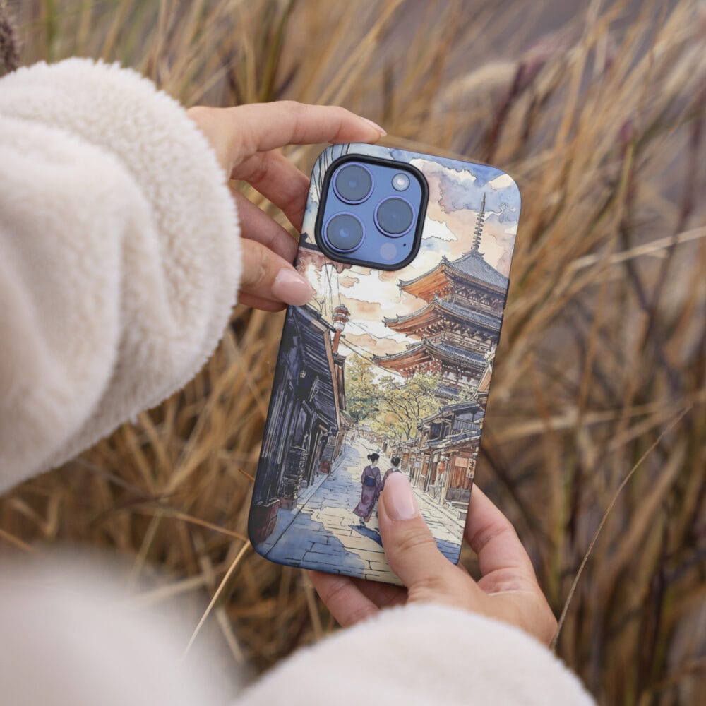 04 - Kyoto Hokan-ji Temple - Watercolor Art Phone Case - Female hand.jpg 04 - Kyoto Hokan-ji Temple - Watercolor Art Phone Case - Female hand.jpg