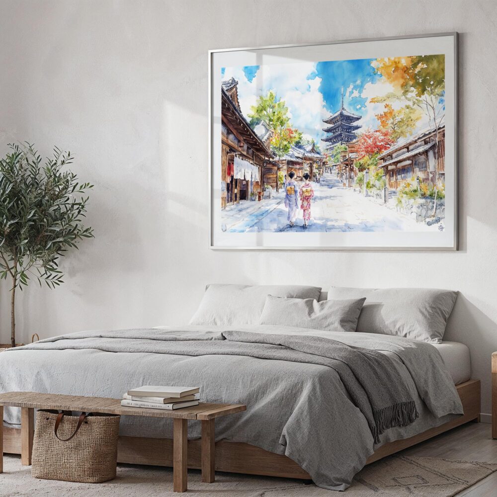 04 - Kyoto Japan Watercolor Art - Horizontal Art - Digital Download - Bedroom.jpg 04 - Kyoto Japan Watercolor Art - Horizontal Art - Digital Download - Bedroom.jpg
