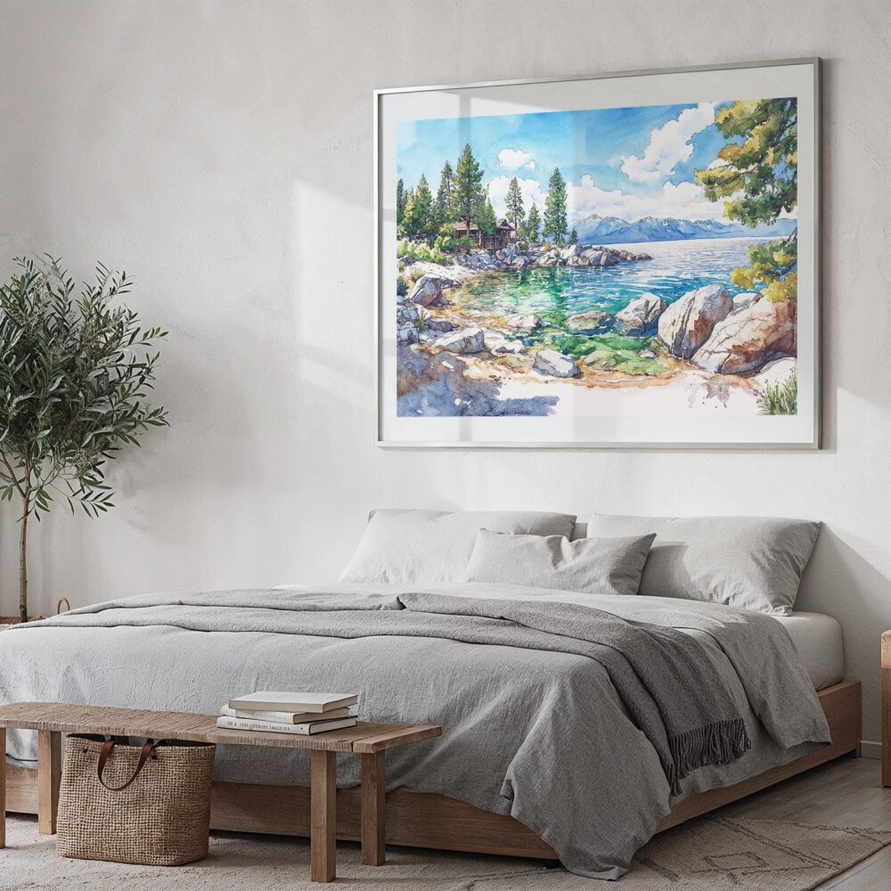 04 - Lake Tahoe Watercolor - Horizontal Art - Digital Download - Bedroom.jpg 04 - Lake Tahoe Watercolor - Horizontal Art - Digital Download - Bedroom.jpg