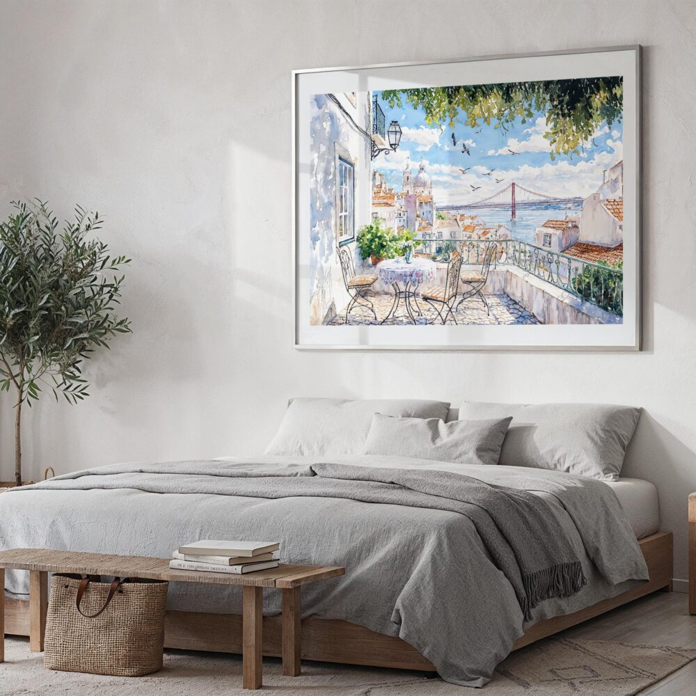 04 - Lisbon Portugal Watercolor Art - Horizontal Art - Digital Download - Bedroom.jpg 04 - Lisbon Portugal Watercolor Art - Horizontal Art - Digital Download - Bedroom.jpg