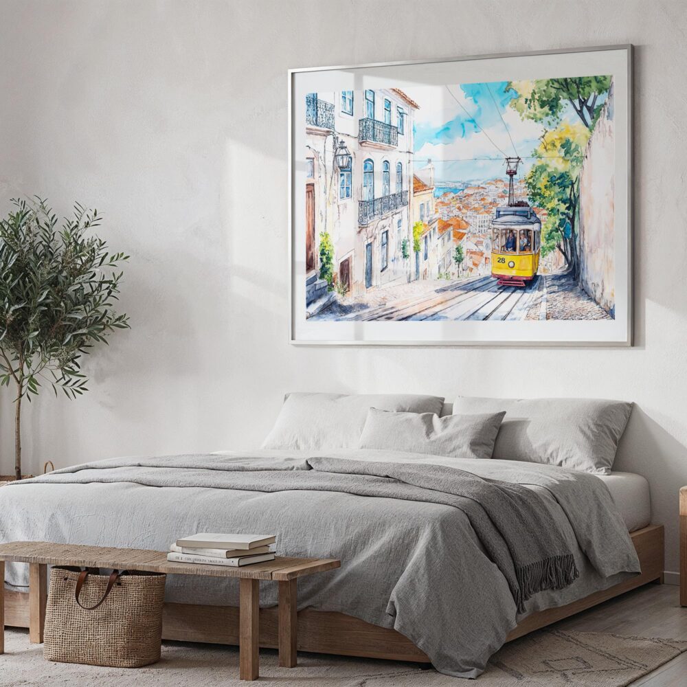 04 - Lisbon Tram 28 Watercolor Art - Horizontal Art - Digital Download - Bedroom.jpg 04 - Lisbon Tram 28 Watercolor Art - Horizontal Art - Digital Download - Bedroom.jpg