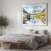 04 - Maroon Bells Aspen CO Watercolor - Horizontal Art - Digital Download - Bedroom.jpg