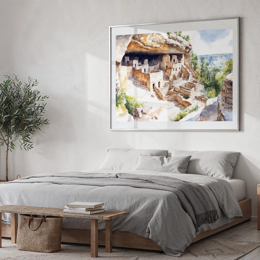 04 - Mesa Verde National Park Watercolor - Horizontal Art - Digital Download - Bedroom.jpg 04 - Mesa Verde National Park Watercolor - Horizontal Art - Digital Download - Bedroom.jpg
