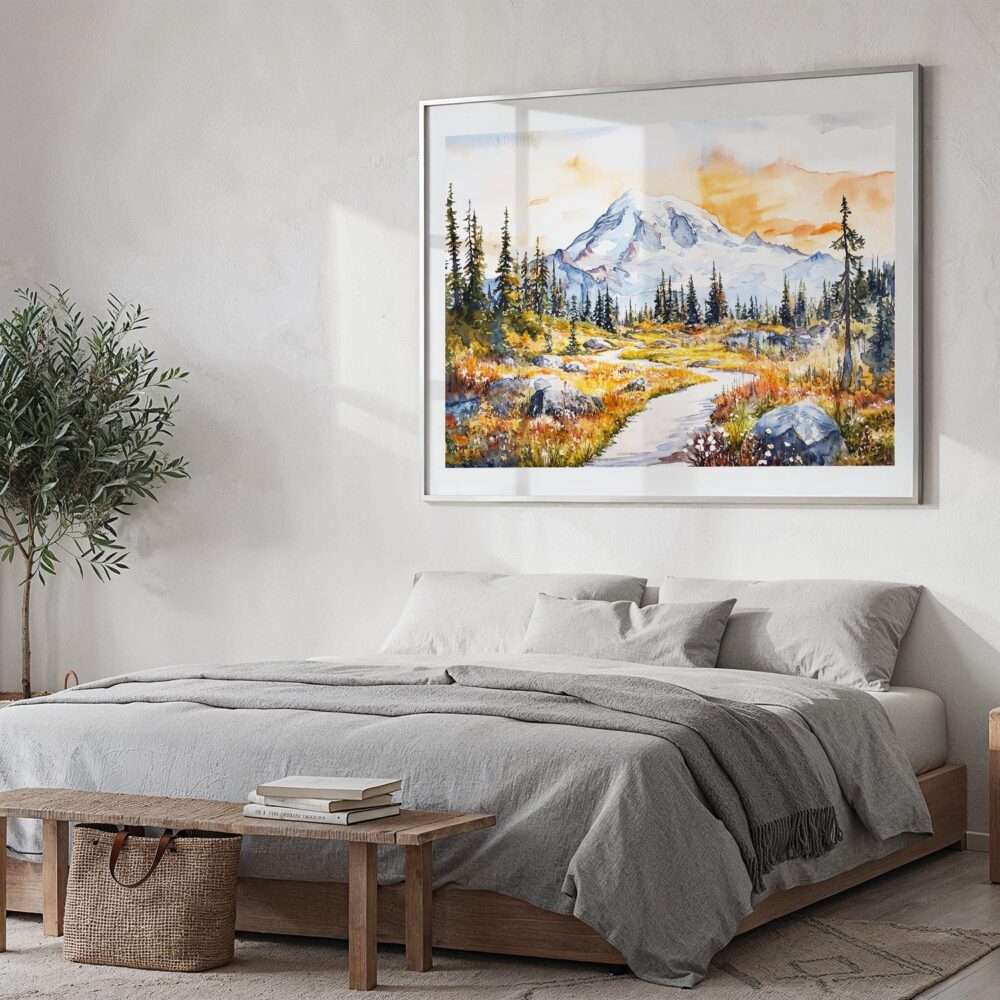 04 - Mount Rainier National Park Watercolor - Horizontal Art - Digital Download - Bedroom.jpg 04 - Mount Rainier National Park Watercolor - Horizontal Art - Digital Download - Bedroom.jpg