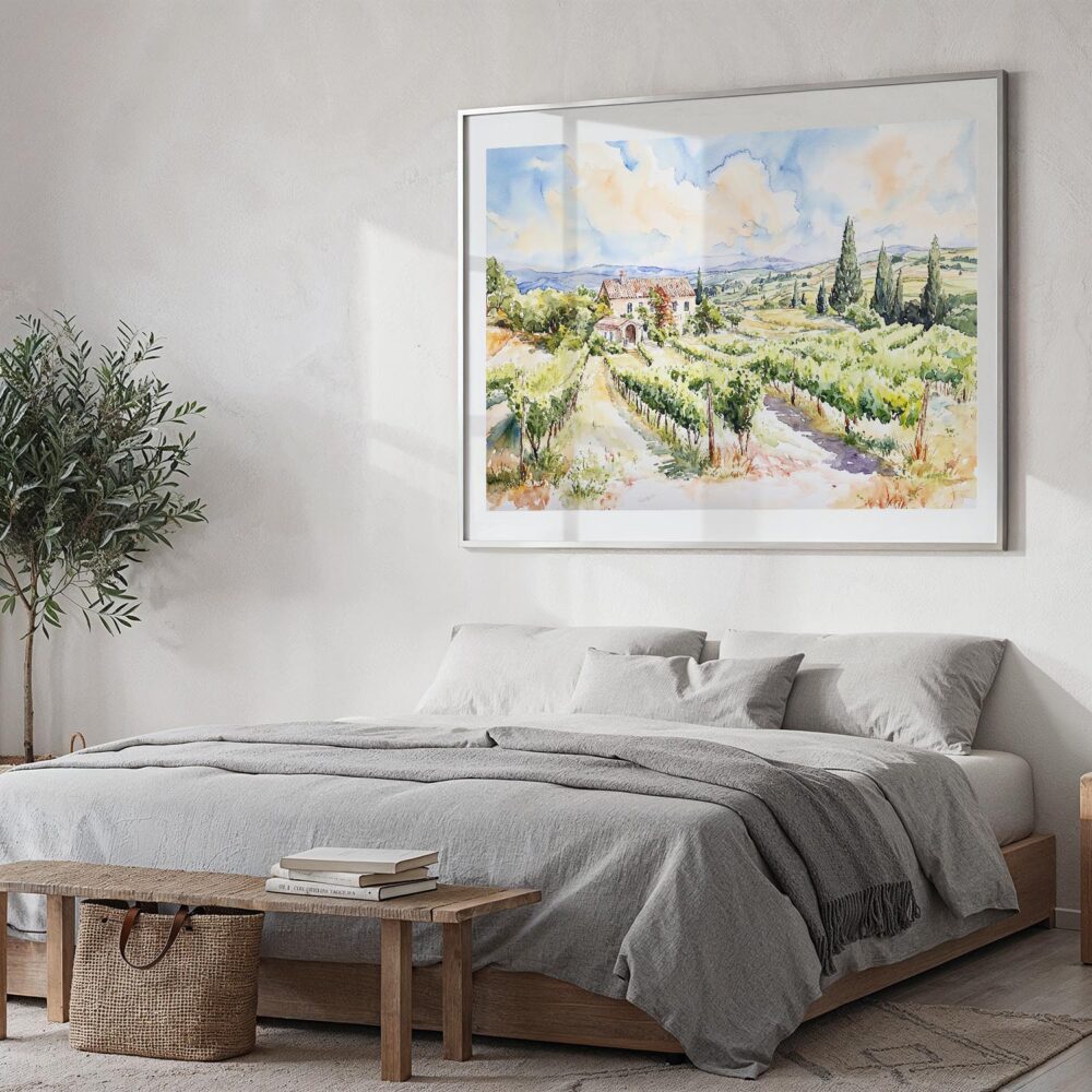 04 - Napa Valley Watercolor - Horizontal Art - Digital Download - Bedroom.jpg 04 - Napa Valley Watercolor - Horizontal Art - Digital Download - Bedroom.jpg