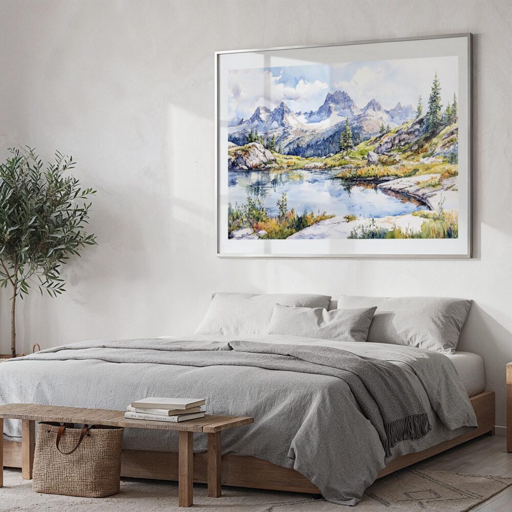 04 - North Cascades National Park Watercolor - Horizontal Art - Digital Download - Bedroom.jpg 04 - North Cascades National Park Watercolor - Horizontal Art - Digital Download - Bedroom.jpg