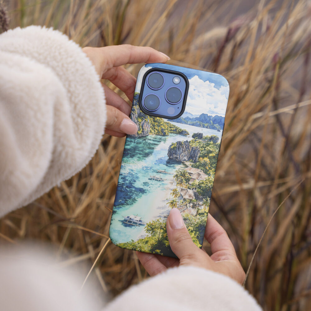 04 - Palawan Philippines Watercolor Art Phone Case - Female hand.jpg 04 - Palawan Philippines Watercolor Art Phone Case - Female hand.jpg