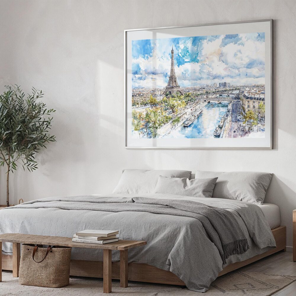 04 - Paris Skyline Watercolor Art - Horizontal Art - Digital Download - Bedroom.jpg 04 - Paris Skyline Watercolor Art - Horizontal Art - Digital Download - Bedroom.jpg