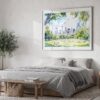 04 - Picnic in Central Park New York Watercolor Art - Horizontal Art - Digital Download - Bedroom.jpg