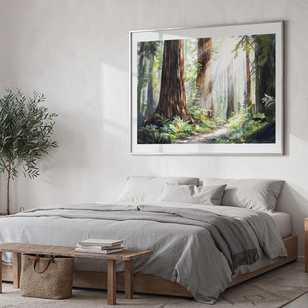 04 - Redwood National Park Watercolor - Horizontal Art - Digital Download - Bedroom.jpg 04 - Redwood National Park Watercolor - Horizontal Art - Digital Download - Bedroom.jpg