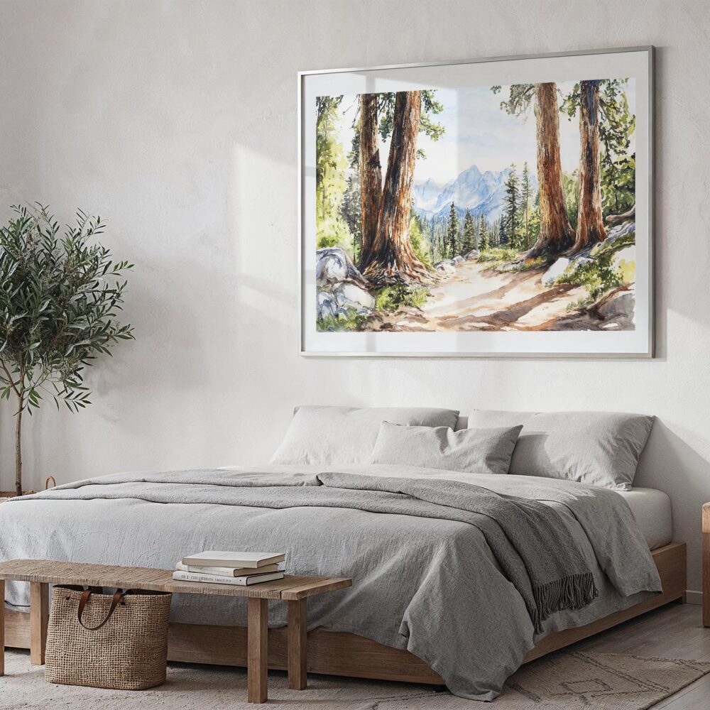 04 - Sequoia National Park Watercolor - Horizontal Art - Digital Download - Bedroom.jpg 04 - Sequoia National Park Watercolor - Horizontal Art - Digital Download - Bedroom.jpg