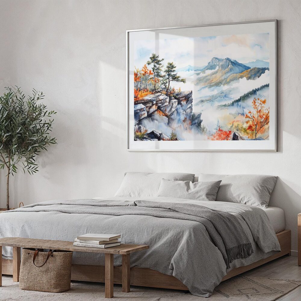 04 - Shenandoah National Park Watercolor - Horizontal Art - Digital Download - Bedroom.jpg 04 - Shenandoah National Park Watercolor - Horizontal Art - Digital Download - Bedroom.jpg