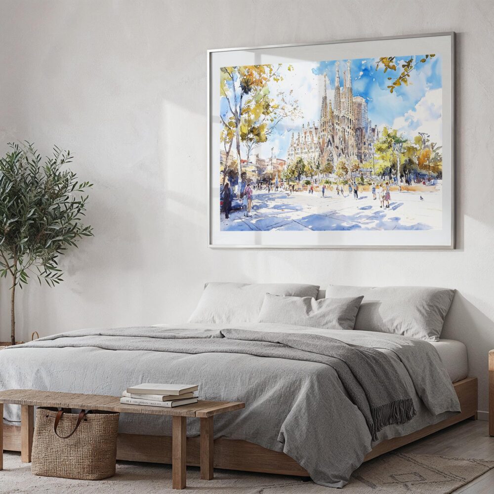 04 - Spain Sagrada Familia Watercolor Art - Horizontal Art - Digital Download - Bedroom.jpg 04 - Spain Sagrada Familia Watercolor Art - Horizontal Art - Digital Download - Bedroom.jpg
