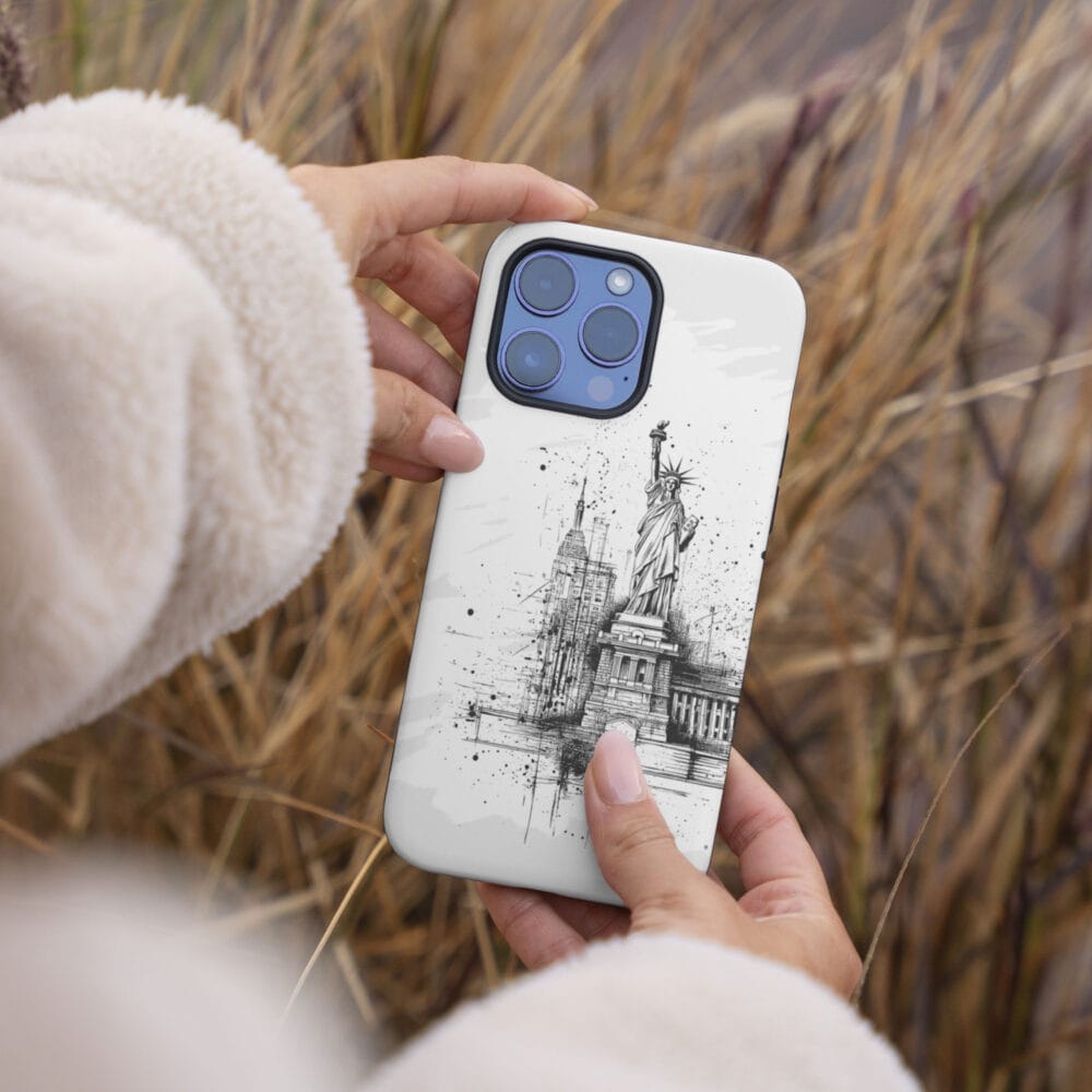 04 - Statue of liberty - Pencil Drawing Phone Case - Female hand.jpg 04 - Statue of liberty - Pencil Drawing Phone Case - Female hand.jpg