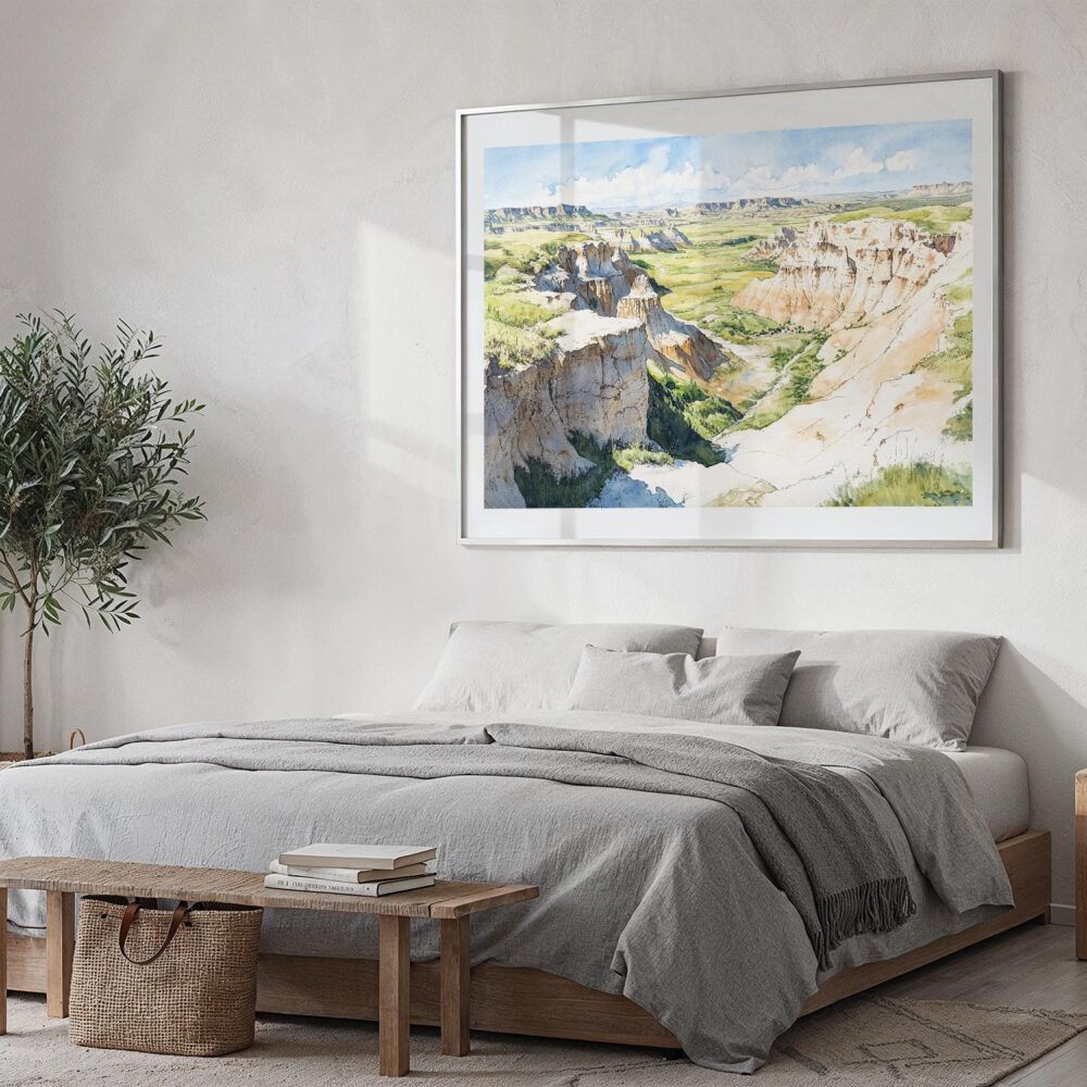 04 - Theodore Roosevelt National Park Watercolor - Horizontal Art - Digital Download - Bedroom.jpg 04 - Theodore Roosevelt National Park Watercolor - Horizontal Art - Digital Download - Bedroom.jpg