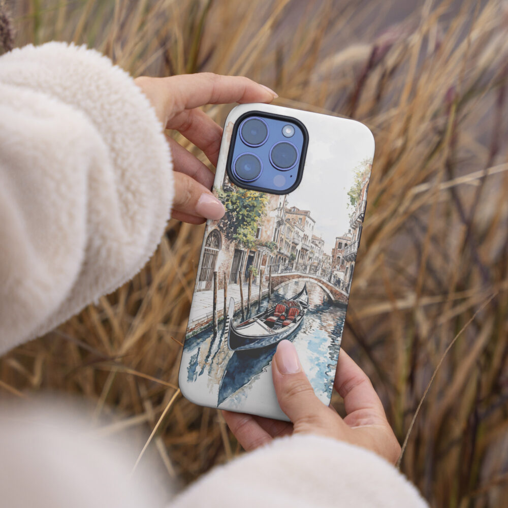 04 - Venice Gondola - Watercolor Art Phone Case - Female hand.jpg 04 - Venice Gondola - Watercolor Art Phone Case - Female hand.jpg