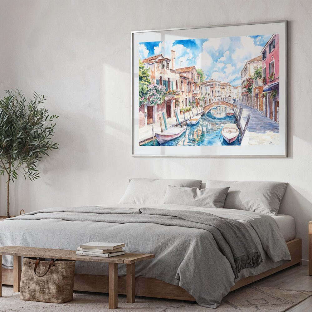 04 - Venice Italy Canals Watercolor Art - Horizontal Art - Digital Download - Bedroom.jpg 04 - Venice Italy Canals Watercolor Art - Horizontal Art - Digital Download - Bedroom.jpg