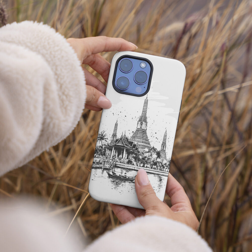 04 - Wat Arun Temple of Dawn Bangkok - Pencil Drawing Art Phone Case - Female hand.jpg 04 - Wat Arun Temple of Dawn Bangkok - Pencil Drawing Art Phone Case - Female hand.jpg
