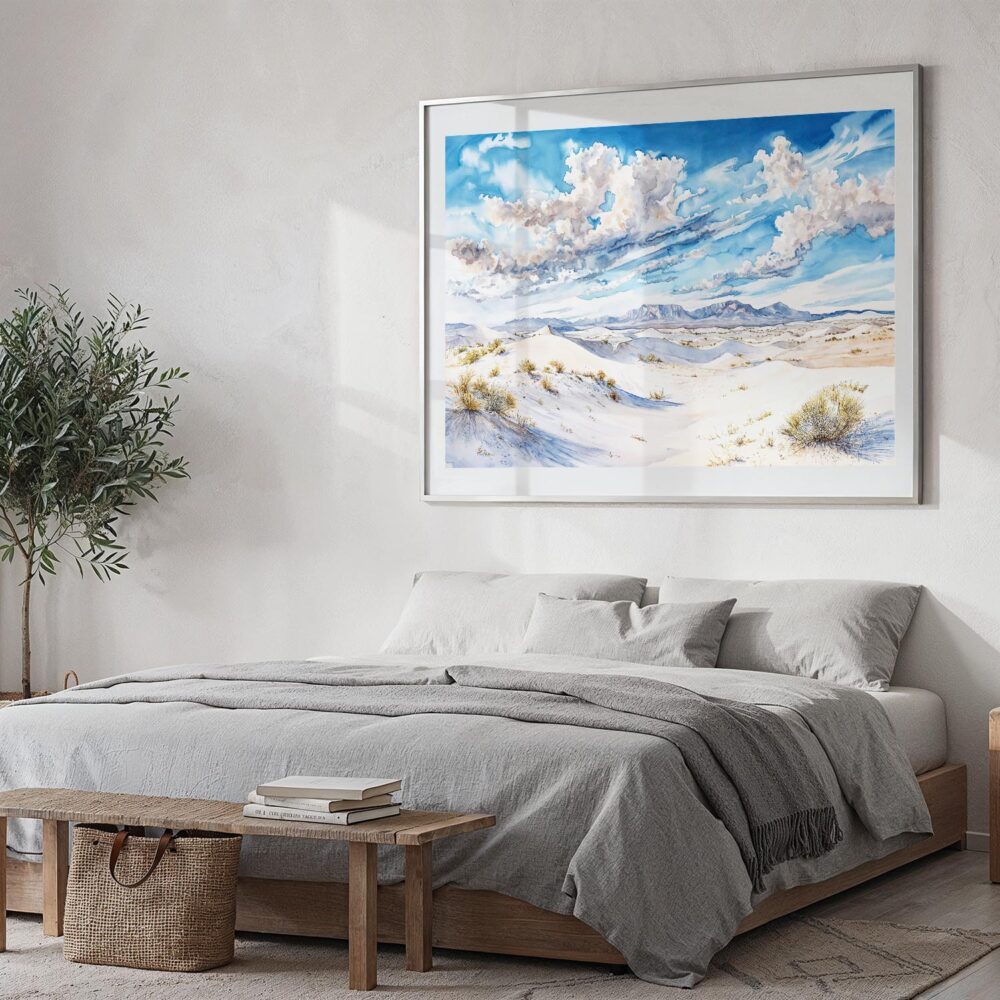 04 - White Sands National Park Watercolor - Horizontal Art - Digital Download - Bedroom.jpg 04 - White Sands National Park Watercolor - Horizontal Art - Digital Download - Bedroom.jpg