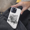 05 - Amsterdam Canal - Pencil Drawing Art Phone Case - Pocket.jpg