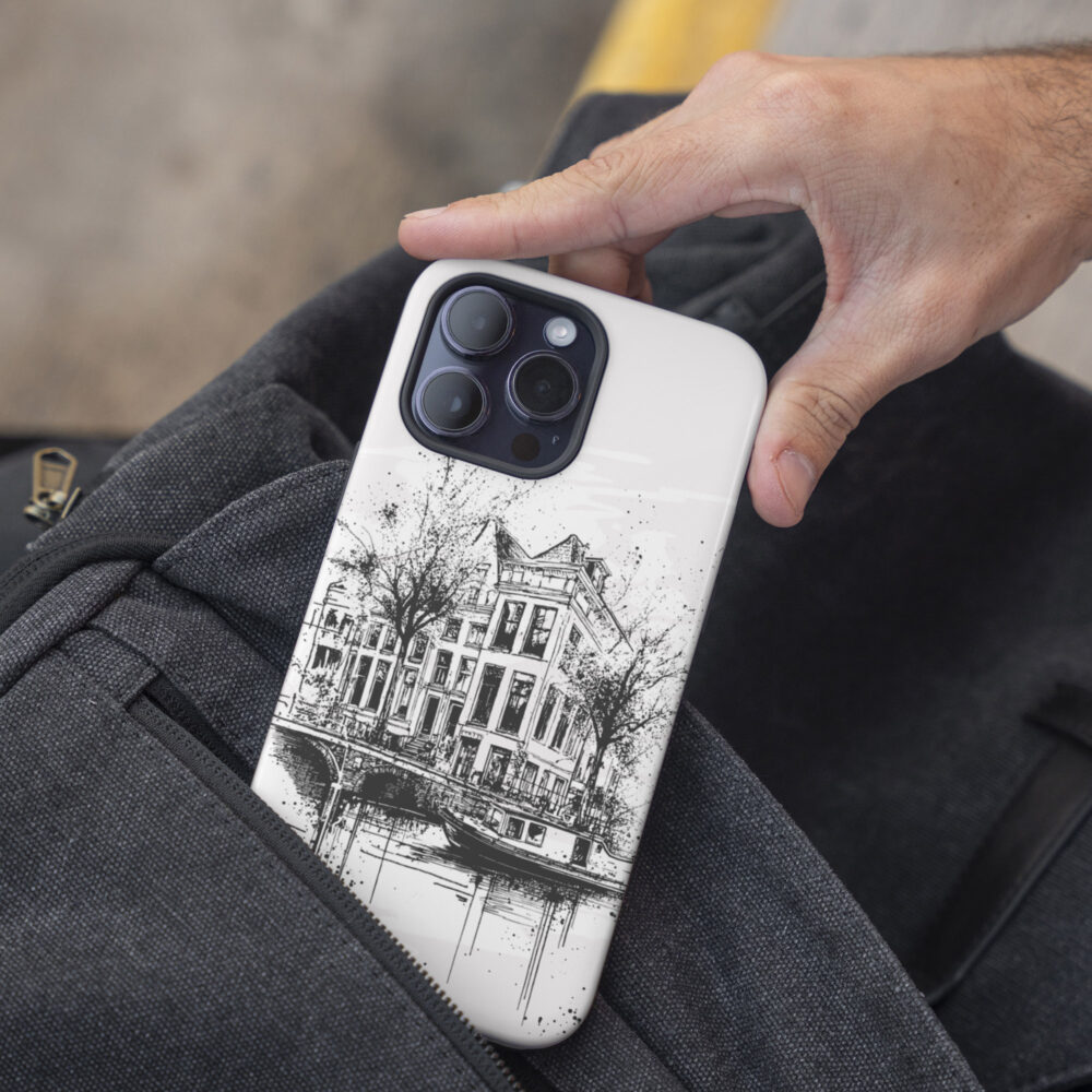 05 - Amsterdam - Pencil Drawing Art Phone Case - Pocket.jpg 05 - Amsterdam - Pencil Drawing Art Phone Case - Pocket.jpg