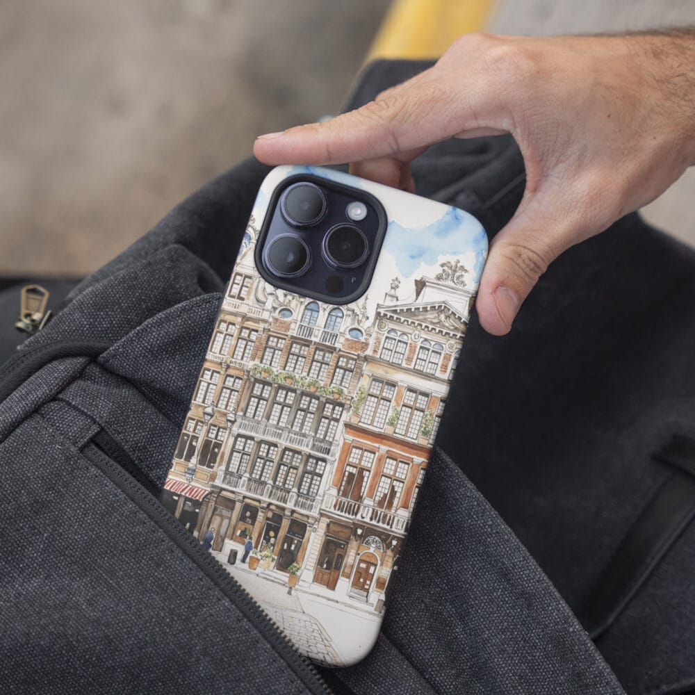 05 - Brussels Watercolor Art Phone Case - Pocket.jpg 05 - Brussels Watercolor Art Phone Case - Pocket.jpg