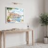 05 - Coffee in Porto Portugal Watercolor Art - Horizontal Art - Digital Download - Hallway.jpg