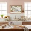 05 - Framed Amalfi Coast with Lemon Trees Watercolor Art - Horizontal Art Print in Farmhouse style Kitchen.jpg