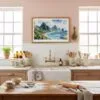 05 - Framed American Samoa National Park Watercolor - Horizontal Art Print in Farmhouse style Kitchen.jpg