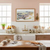 05 - Framed Badlands National Park Watercolor - Horizontal Art Print in Farmhouse style Kitchen.jpg