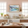 05 - Framed Banff National Park Watercolor - Horizontal Art Print in Farmhouse style Kitchen.jpg