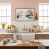 05 - Framed Biscayne National Park Watercolor - Horizontal Art Print in Farmhouse style Kitchen.jpg