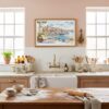 05 - Framed Coffee in Porto Portugal Watercolor Art - Horizontal Art Print in Farmhouse style Kitchen.jpg