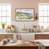 05 - Framed Golf at Pebble Beach Watercolor - Horizontal Art Print in Farmhouse style Kitchen.jpg