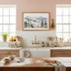 05 - Framed Great Smoky Mountains National Park Watercolor - Horizontal Art Print in Farmhouse style Kitchen.jpg