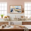 05 - Framed Guadalupe Mountains National Park Watercolor - Horizontal Art Print in Farmhouse style Kitchen.jpg