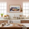 05 - Framed Haleakala National Park Watercolor - Horizontal Art Print in Farmhouse style Kitchen.jpg