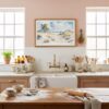 05 - Framed Indiana Dunes National Park Watercolor - Horizontal Art Print in Farmhouse style Kitchen.jpg