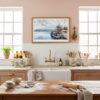 05 - Framed Japan Mount Fuji Watercolor Art - Horizontal Art Print in Farmhouse style Kitchen - Horizontal.jpg