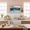 05 - Framed Lake Clark National Park Watercolor - Horizontal Art Print in Farmhouse style Kitchen.jpg