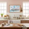 05 - Framed New York City Skyline Watercolor Art - Horizontal Art Print in Farmhouse style Kitchen - Horizontal.jpg