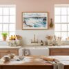 05 - Framed Niagara Falls Watercolor - Horizontal Art Print in Farmhouse style Kitchen.jpg