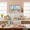 05 - Framed Paris Skyline Watercolor Art - Horizontal Art Print in Farmhouse style Kitchen - Horizontal.jpg
