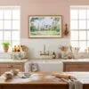 05 - Framed Picnic in Central Park New York Watercolor Art - Horizontal Art Print in Farmhouse style Kitchen - Horizontal.jpg