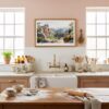 05 - Framed Pinnacles National Park Watercolor - Horizontal Art Print in Farmhouse style Kitchen.jpg