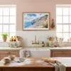 05 - Framed Positano Italy Watercolor Art - Horizontal Art Print in Farmhouse style Kitchen.jpg