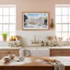 05 - Framed San Francisco Painted Ladies Watercolor Art - Horizontal Art Print in Farmhouse style Kitchen.jpg